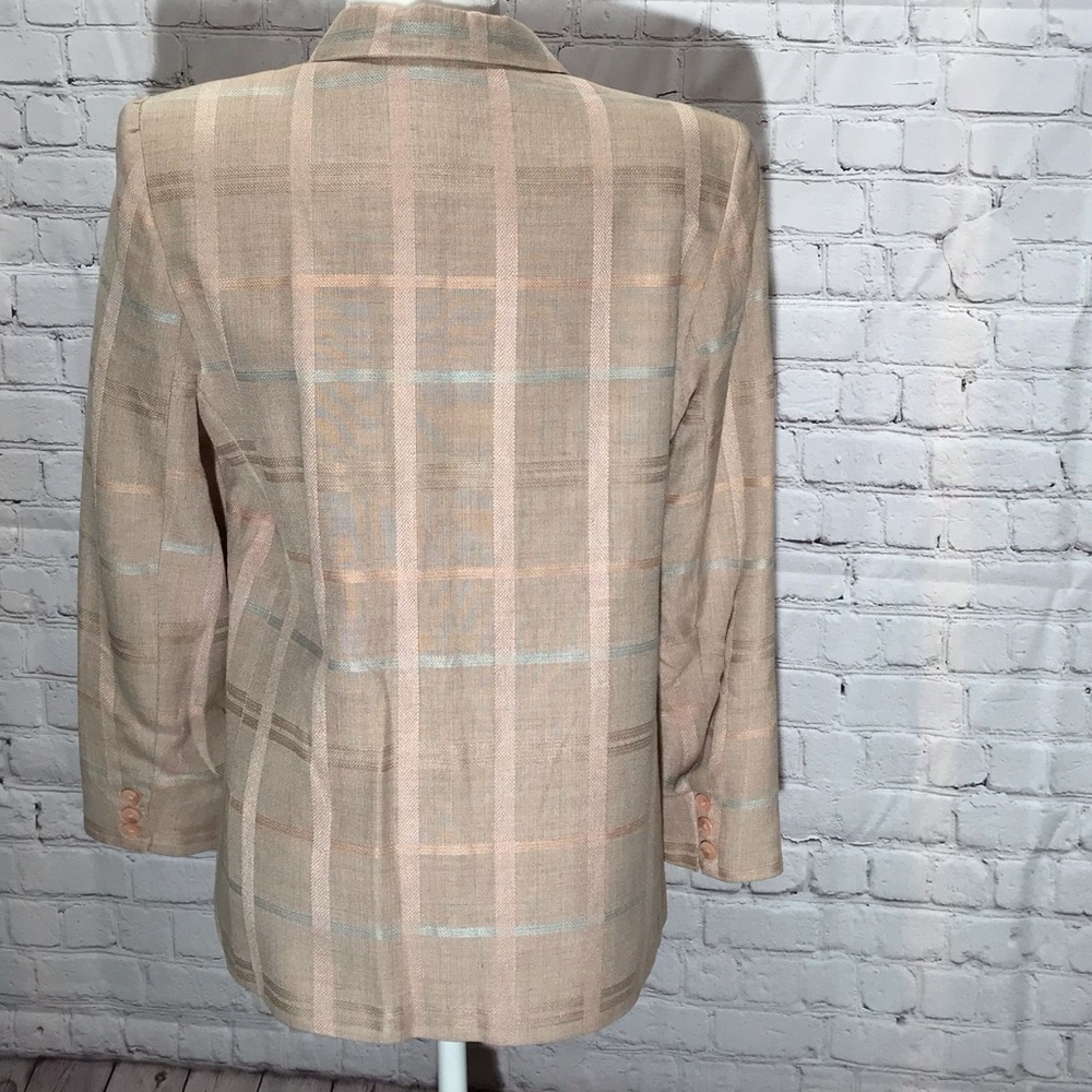 Linen Suit Jacket, Subtle Colors. Throwback! - image 3